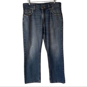 Carhartt Men’s Jeans Relaxed Fit 33x28 Faded Distressed Denim Cotton Casual‎